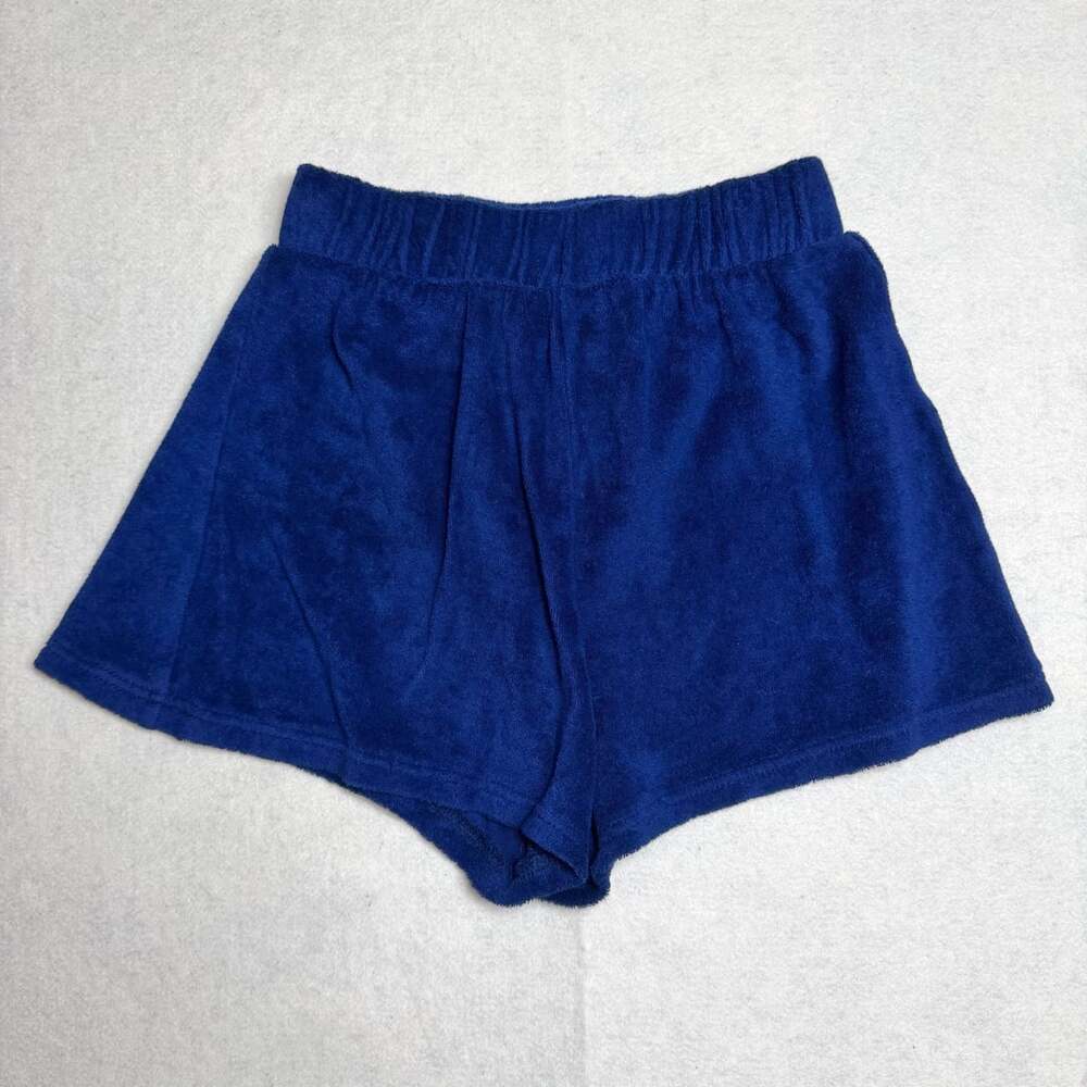 Mikoh Shorts Womens Size 1 Blue Terry Cloth Beach Shorts Cotton Naruto